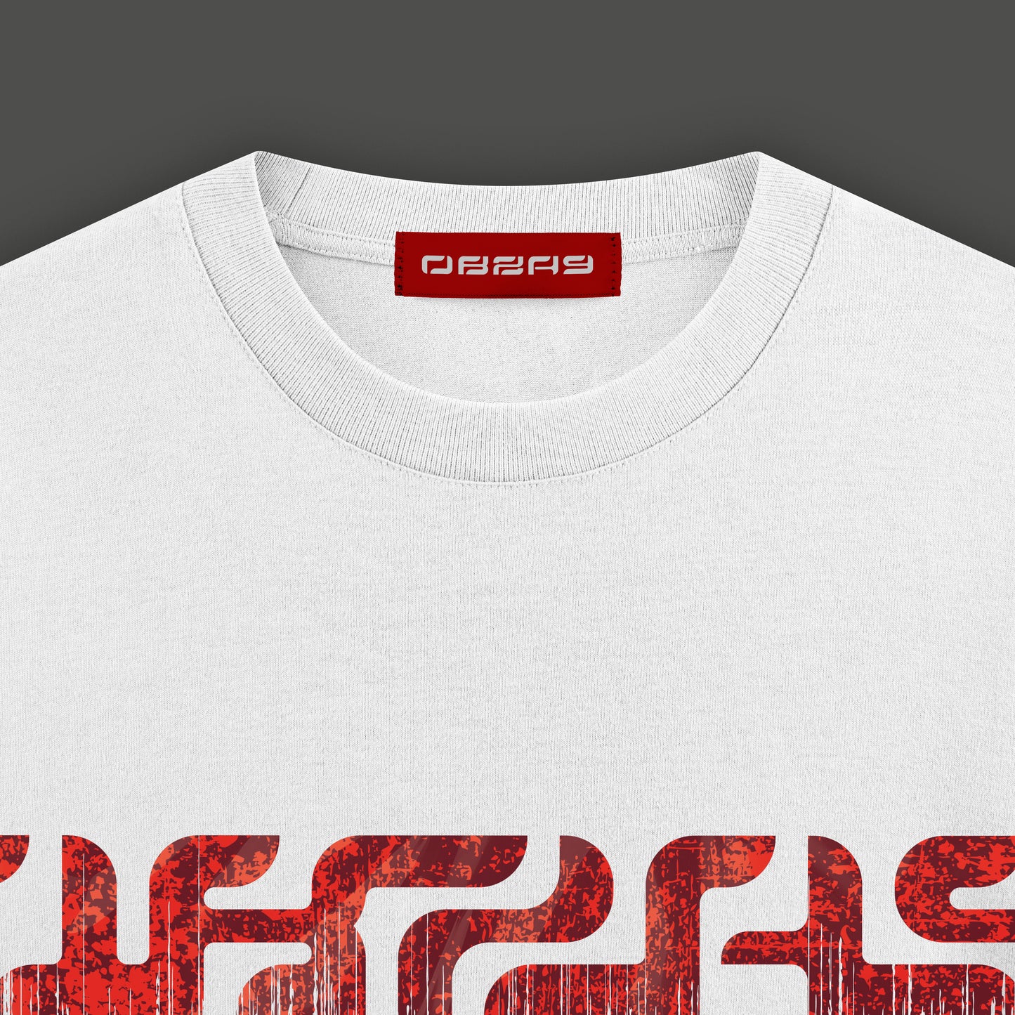 Camiseta blanco con diseño degradado