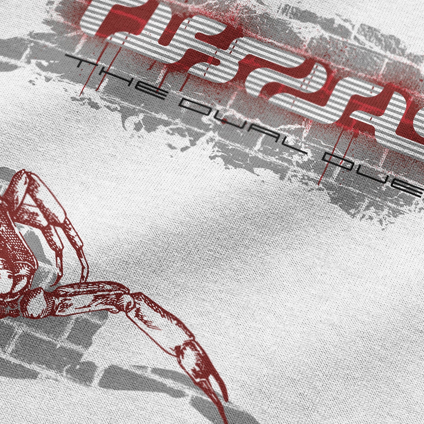 Camiseta blanca con graffiti y escorpión
